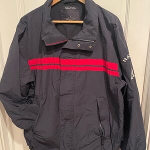 Nautica Men's Navy and Red Jacket L